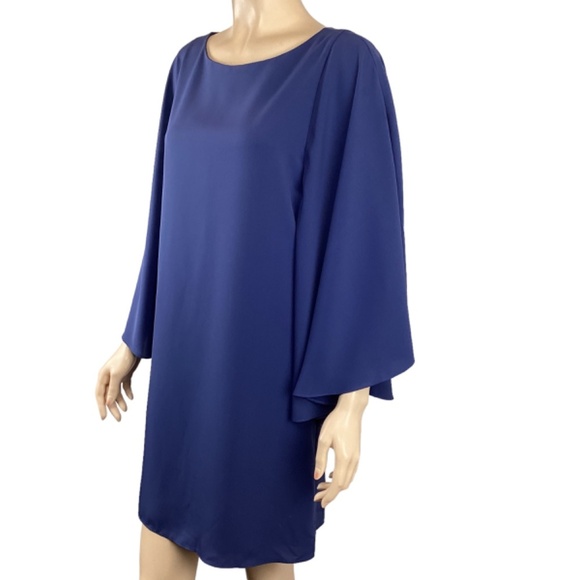 Chelsea 28 Butterfly Drape Split Sleeve Shift Dress Size XS Xsmall Blue - Picture 2 of 10